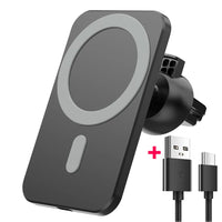 Support Téléphone Magnétique Chargeur Induction Grille d'Aération Câble USB-C