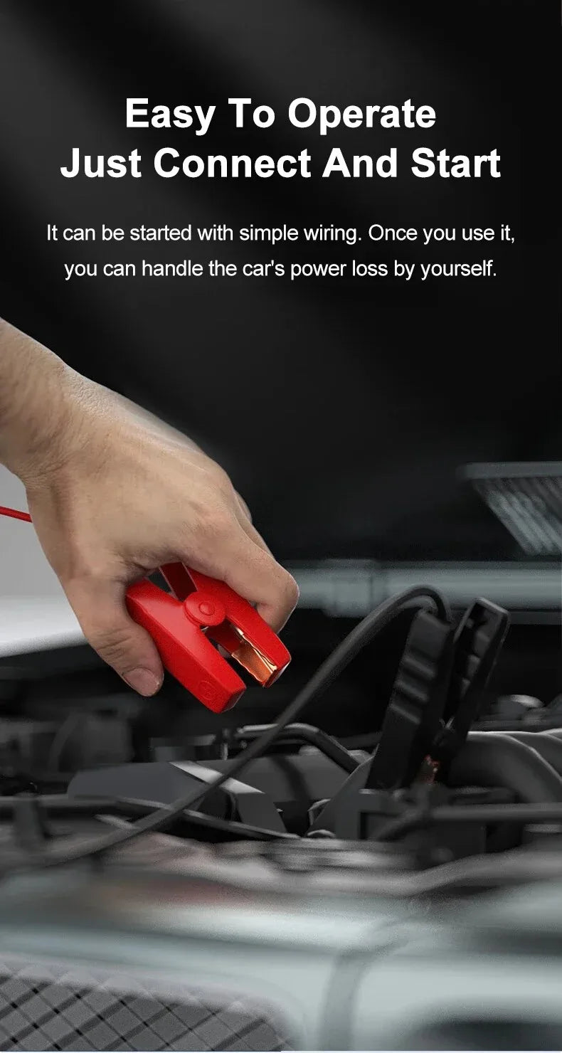 Booster de Batterie Voiture EAFC 600A 2000A Démarreur Portable 12V