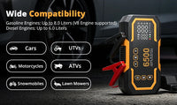 Booster de Batterie Voiture 6500A avec Compresseur 150 PSI 3 en 1