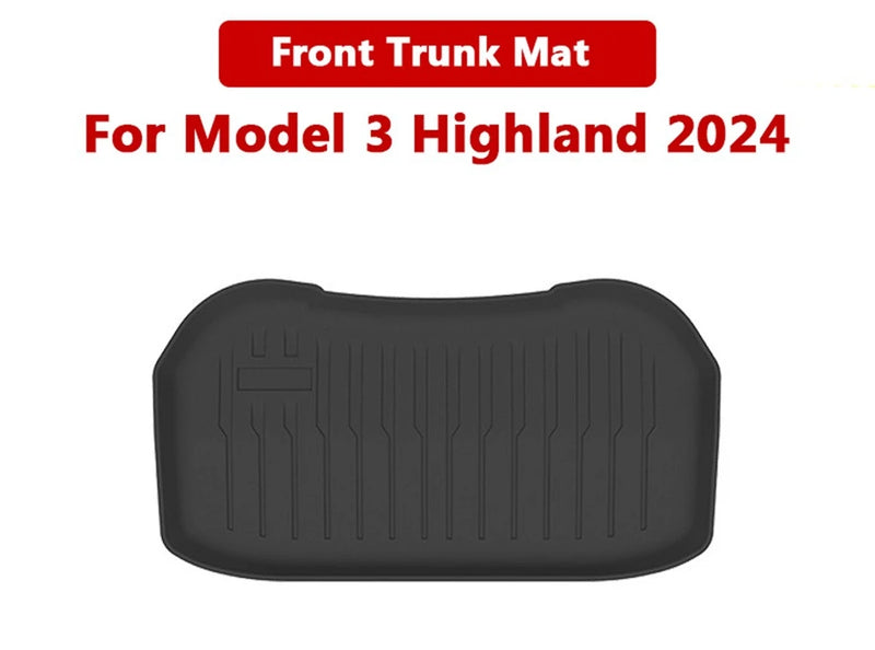 Tapis de Coffre Avant et Arrière Tesla Model 3 Highland 2024 TPE Étanche