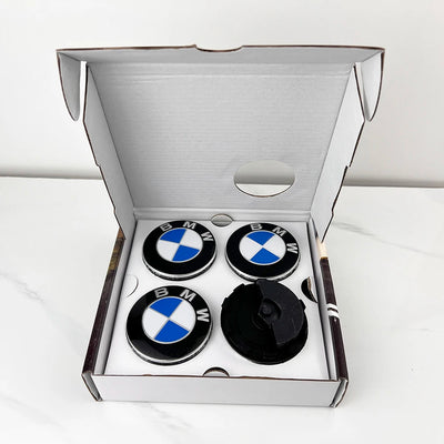 Cache-Moyeux Flottants BMW 50e Anniversaire 68mm 56mm (4 Pièces)