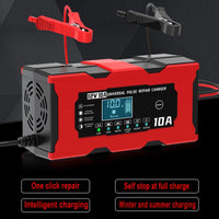 Chargeur de Batterie Voiture 12V 10A Intelligent LiFePO4 AGM Gel