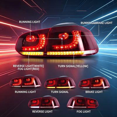 Feux Arrière LED Volkswagen Golf 6 GTI R 2008-2012