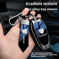 Coque de Clé Peugeot Dégradé Alliage de Zinc Clé Fixe ou Repliable