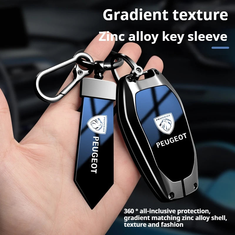 Coque de Clé Peugeot Dégradé Alliage de Zinc Clé Fixe ou Repliable