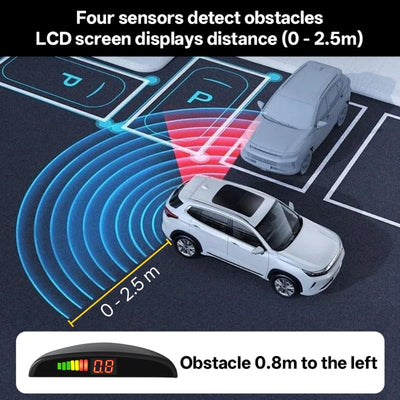 Radar de Recul Hippcron 4 Capteurs Bandeau LED Numérique