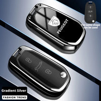 Coque de Clé Peugeot Dégradé Alliage de Zinc Clé Fixe ou Repliable