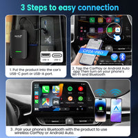 Boîtier CarPlay CarlinKit CP2A Pro Sans Fil Android Auto Wi-Fi 5 GHz