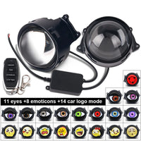 Lentille de Projecteur LED Yeux du Diable Universelle Voiture — vue arrière