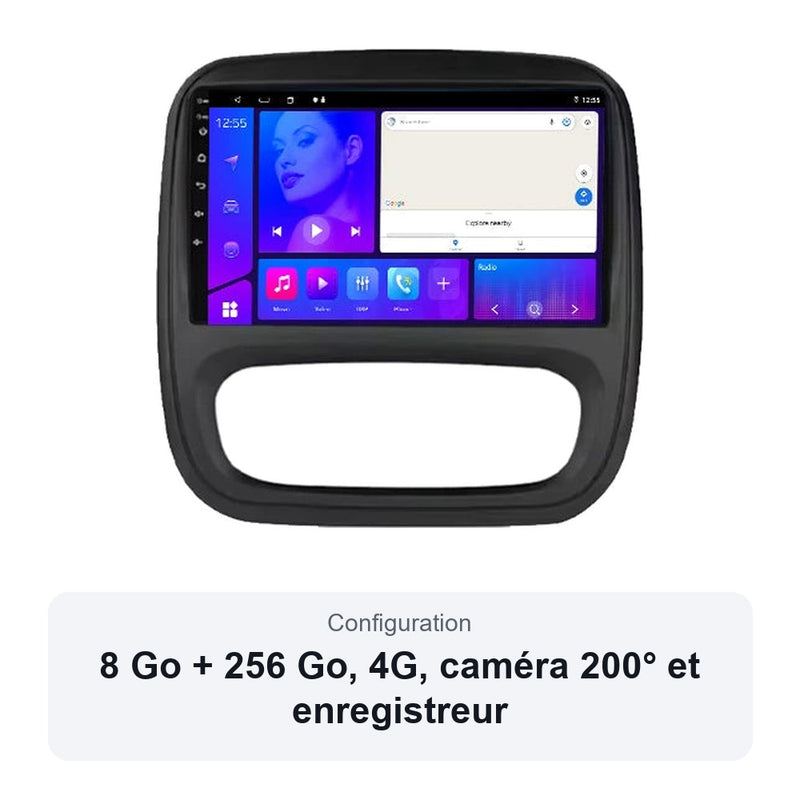 Autoradio Android CarPlay Renault Trafic 3 Opel Vivaro B 2014-2021 9 Pouces