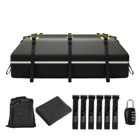 Sac de Toit de Voiture Étanche 132x100x43 cm Coffre Souple avec Serrure à Code