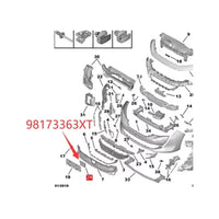 Cache de Calandre Peugeot 508 II Inférieur avec Cache Capteur, Face Avant, 9820927477 98173363XT