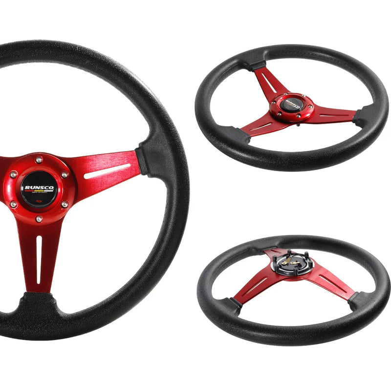 Volant Sport Universel 350 mm Aluminium et PU