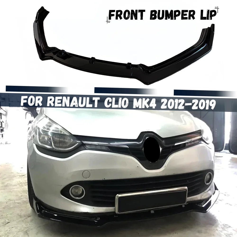 Lame Avant 3 Pièces Renault Clio 4 IV 2012-2019 Noir Brillant