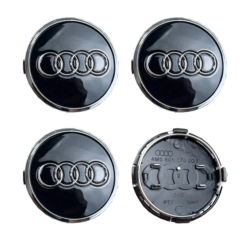 Cache-Moyeux Audi A3 A4 A6 60mm 61mm 68mm 69mm — vue en situation