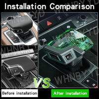Pommeau de Vitesse Cristal LED Audi A4 A5 A6 Q5 — détail de finition