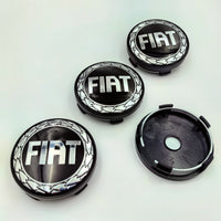 Cache-Moyeux Fiat 60mm Emblème Argent et Noir — exemple de montage