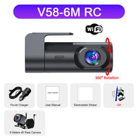 Dashcam 4K UHD Wi-Fi avec GPS, Caméra de Recul 4K en Option, Vision Nocturne et Surveillance de Stationnement 24 h