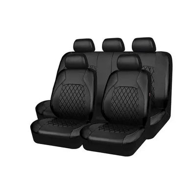 Housse de Siège Voiture Cuir PU Universelle Noire