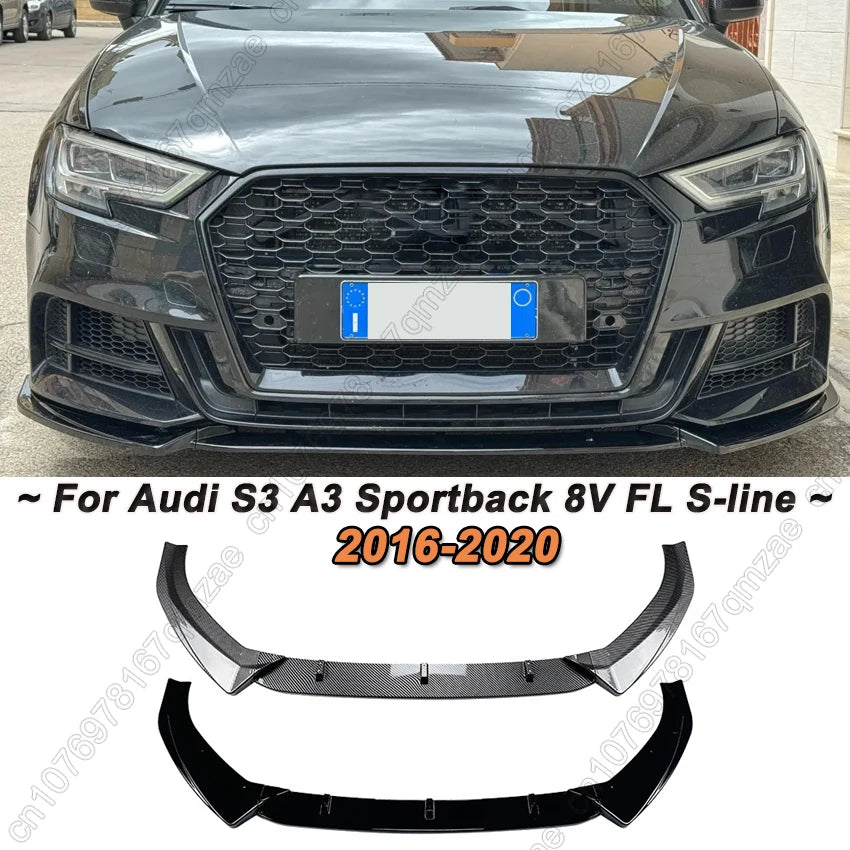 Lame Pare-Chocs Avant Becquet Audi A3 S3 8V 2017-2020