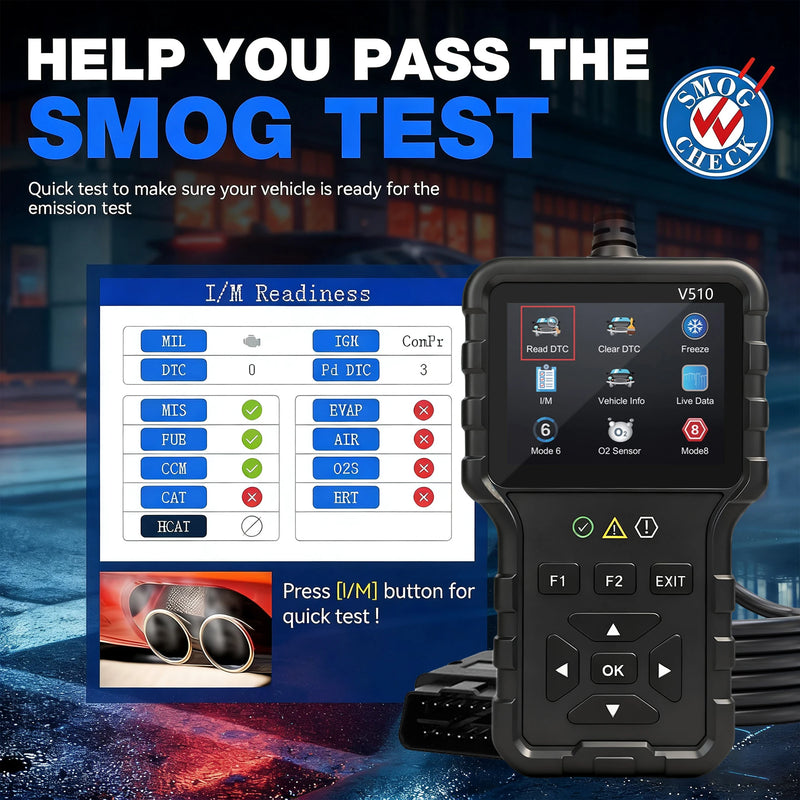 Valise Diagnostic OBD2 V510 Lecteur de Code Écran Couleur