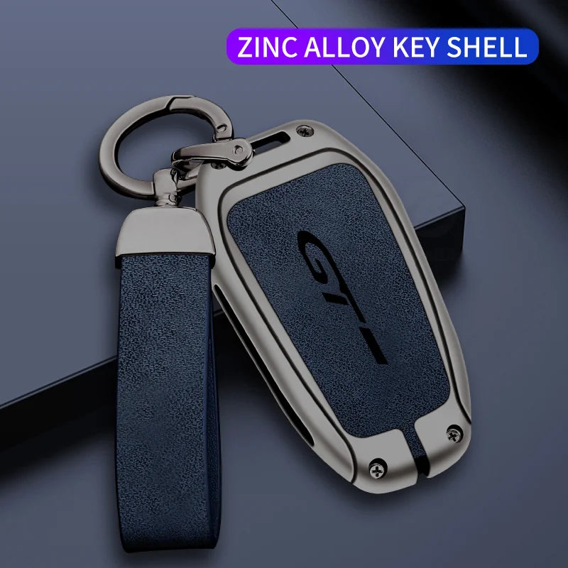 Coque de Clé Peugeot GT Line 3 Touches Alliage de Zinc Suédine