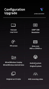 Autoradio Android Mercedes Classe G W463 2013-2018 Écran QLED 14,6 pouces CarPlay Sans Fil GPS