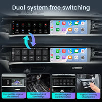 Autoradio Double Écran 12,3 + 12,3 Pouces Porsche Macan 2014-2017 Android CarPlay Sans Fil GPS