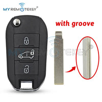 Coque de Clé Peugeot Expert Partner 308 508 Citroën C3 C4 Berlingo à Rabat 2 ou 3 Touches