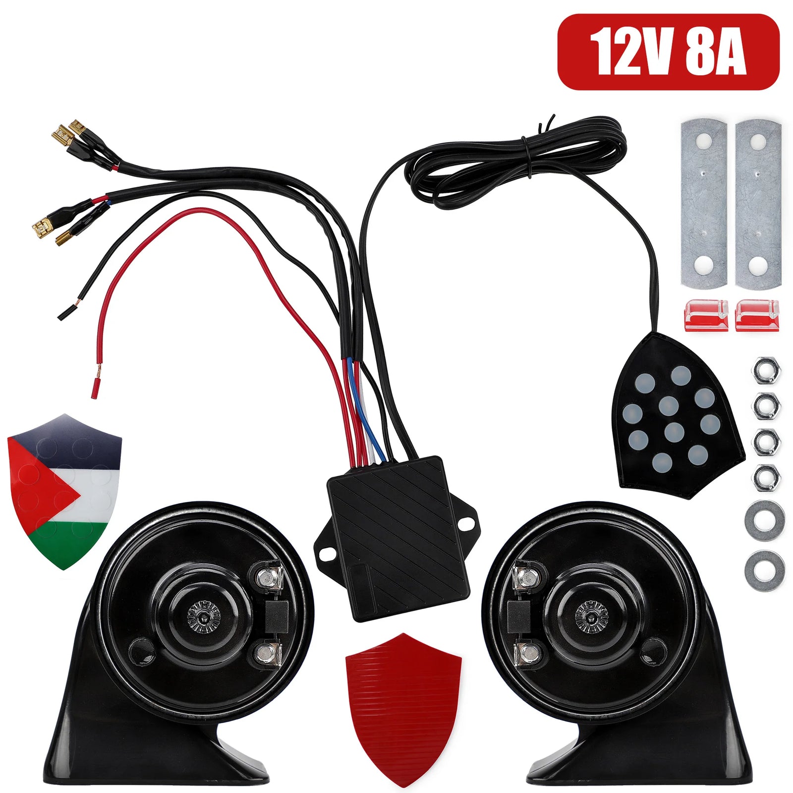 Klaxon Musical 10 Sons Universel 12V Voiture