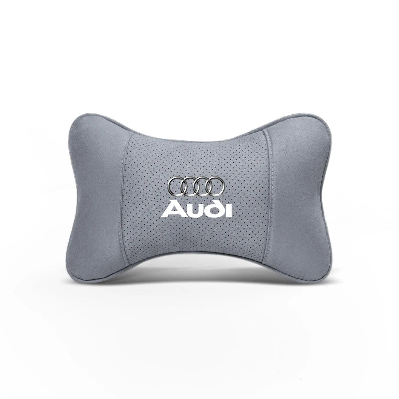 Coussin de Nuque Suédine Appuie-Tête Voiture Audi Q7 A6 — vue en situation