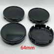 Cache-Moyeux Universels Vierges 64 mm Chromé ou Noir Lot de 4