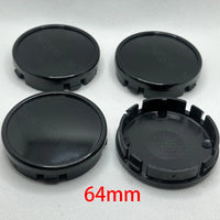 Cache-Moyeux Universels Vierges 64 mm Chromé ou Noir Lot de 4