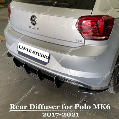 Diffuseur Arrière 4 Ailettes VW Polo MK6 2017-2021