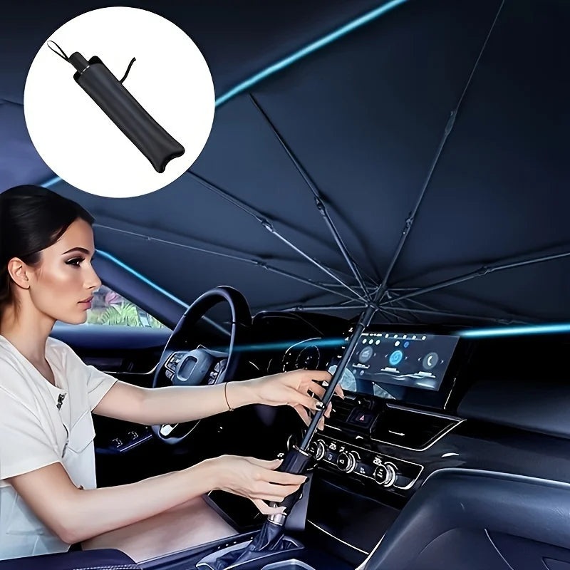 Pare-Soleil Parapluie Pare-Brise Voiture Pliable Anti-UV