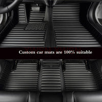 Tapis de Sol Cuir PU Rayé 5D Sur Mesure Volvo XC40 V60 V90 2016-2023 5 Places ou 1 Pièce