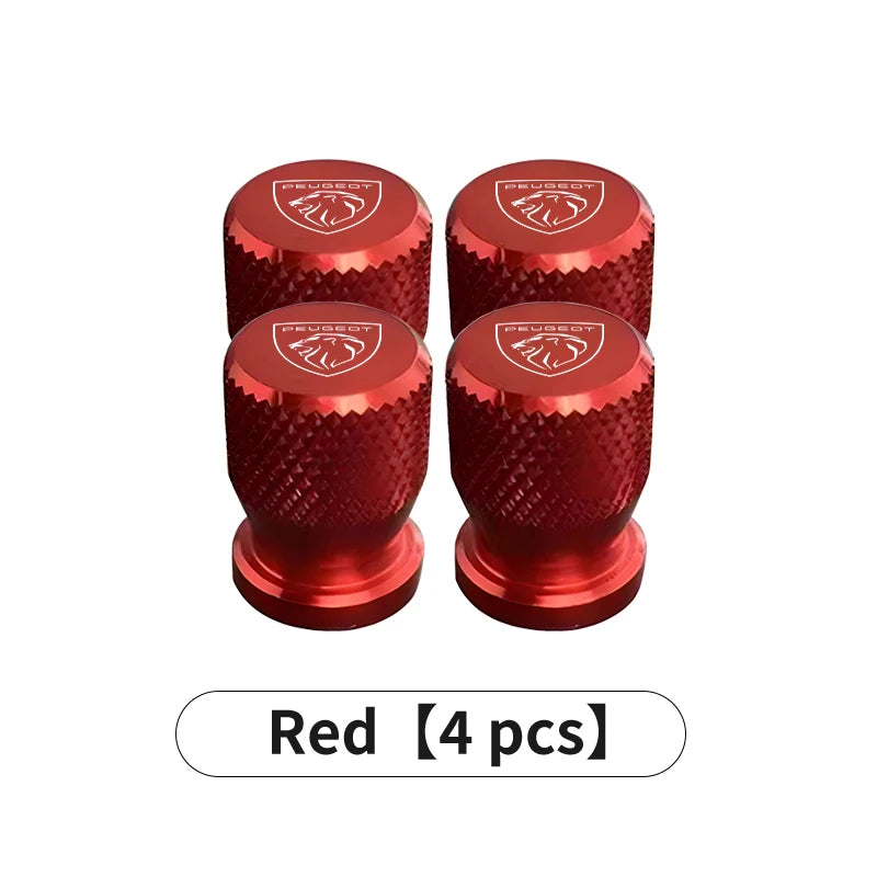 Bouchons de Valve Peugeot 208, 2008, 308, 3008, 5008, 508, Aluminium Anodisé, Lot de 4, 7 Couleurs