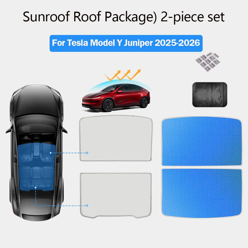 Pare-Soleil de Toit Tesla Model Y 2020-2026 Nano Cristal Noir Blanc ou Bleu