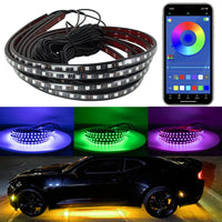 Éclairage d'Ambiance Néon RGB Flexible Sous Châssis Voiture