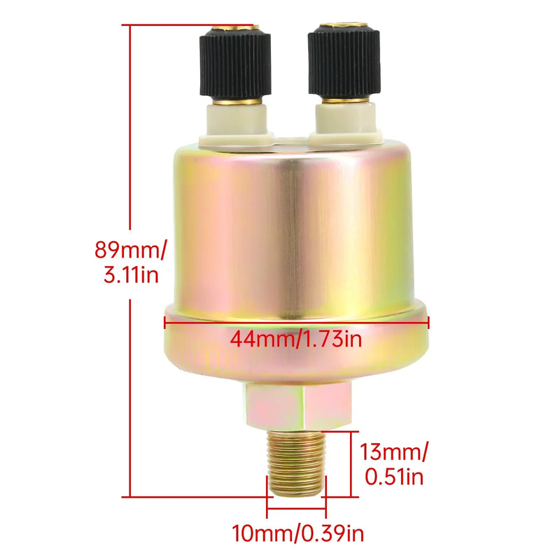 Jauge 52 mm Température et Pression d'Huile LED 2 en 1