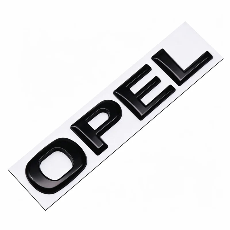Logo Opel et Corsa Lettres 3D en Métal Emblème Autocollant pour Coffre Arrière Noir ou Argent