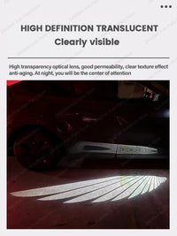 Projecteur Porte Tesla Model Y, Model 3 Highland, Ailes d'Ange, Lumière de Bienvenue