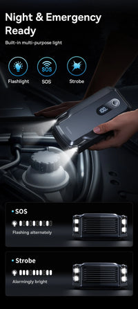 Baseus Booster de Batterie Voiture 2000 A 20 000 mAh Charge Rapide 30 W