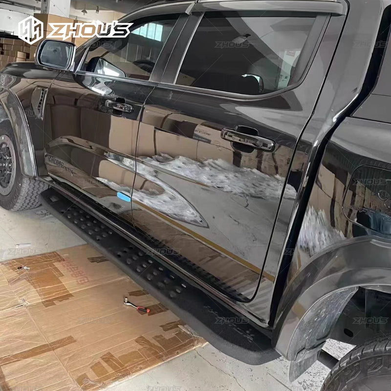 Marchepieds Latéraux Fixes Ford Ranger T9 Style Raptor Aluminium Noir