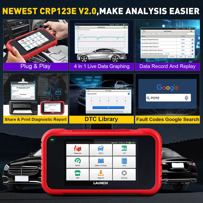 Diagnoseträger Launch X431 CRP123E V2.0 und CRP129E V2.0