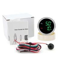 Jauge 52 mm Température et Pression d'Huile LED 2 en 1