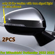 Coques de Rétroviseur Chromées Mitsubishi Outlander 2022 2023 Cache Rétroviseur 2 Pièces