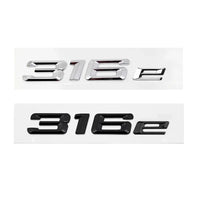 Emblème de Coffre BMW Lettres 316e, 318e, 320e, 330e, 530e, 740e, Noir Brillant ou Argent