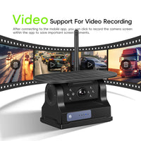 Caméra de Recul Sans Fil à Charge Solaire Podofo 720P WiFi avec Vision Nocturne IP67 Magnétique pour Camping-Car, Voiture et Pick-up