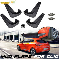 Garde-Boue Renault Clio Lot de 4 Bavettes Avant et Arrière Clio 1 à 5